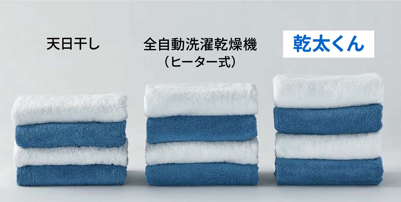 乾太くんのタオル仕上がり画像比較