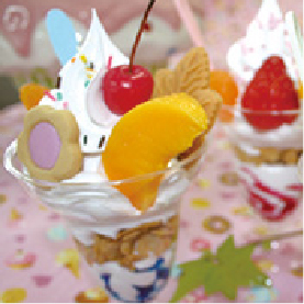 食品サンプル パフェ作り