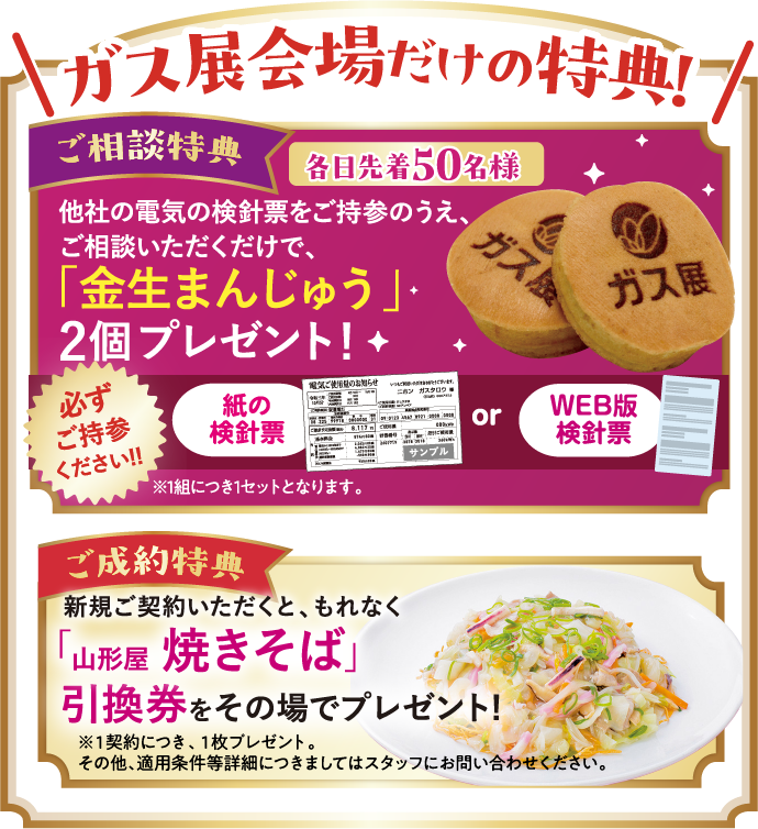 日本ガスでんきのガス展会場だけの特典