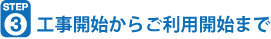 工事開始からご利用開始まで